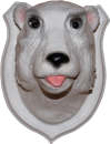 isbär - Wandleuchte in Form einer Jagdtrophäe / transparent